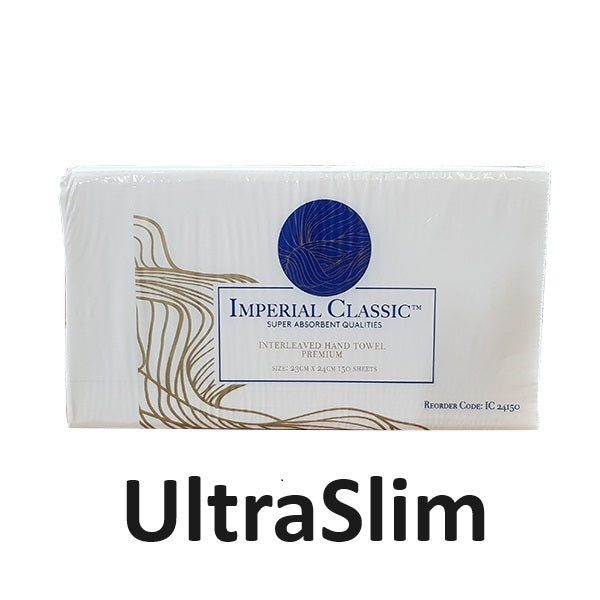 Imperial Classic Luxury UltraSlim Hand Towel (CTN 2400)16 PKS/150 SHEET TAD IC24150