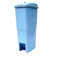 BLUE SLIMLINE SANITARY BIN - LIFT LID & FOOT PEDAL 
