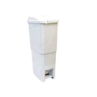 White Slimline Sanitary Bin - LIFT LID & FOOT PEDAL 