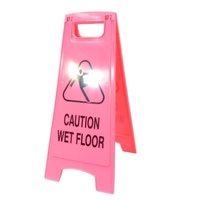 PINK A-FRAME CAUTION WET FLOOR SIGN (AH/WFSP)