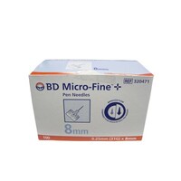 BD Micro-Fine Insulin Pen Needles 31G (0.25mm) x 8mm - Box/100   320471