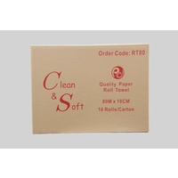 Roll Towel 18 CM X 80 M X 16 Rolls 1 PLY VIRGIN