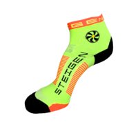Steigen Fluro Yellow Running & Cycling Socks 1/4 Length