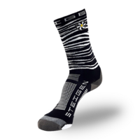 STEIGEN Zebra Running & Cycling Socks 3/4 Length