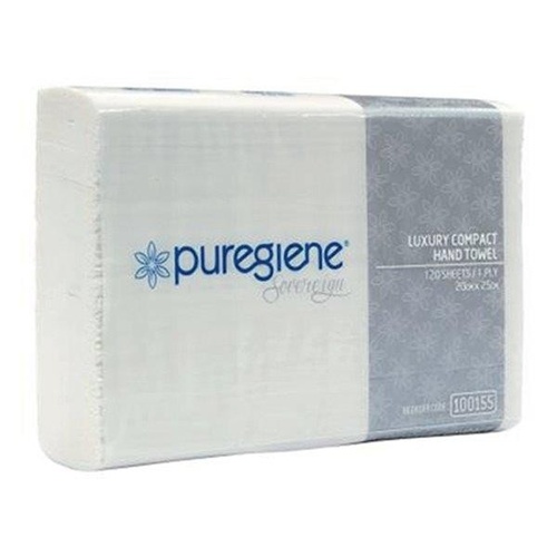 PUREGIENE SOVEREIGN LUXURY COMPACT  HAND  TOWEL TAD (CTN 2160 SHEETS)  