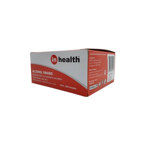 inhealth™ Alcohol Swabs 70% ISO - Box/200