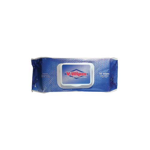 V-Wipes Instrument Grade Disinfectant -Flat Pack - Pkt/50
