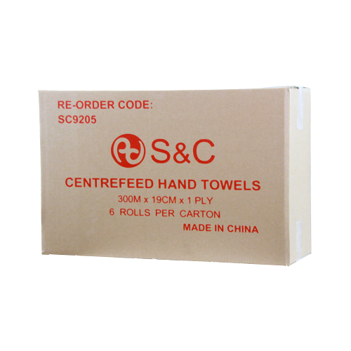 CENTREFEED Hand Towel  VIRGIN 300M X 19cm 6 Rolls (WHITE)