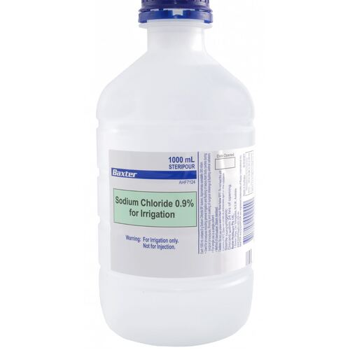 Sodium Chloride 0.9% Irrigation Solution Steripour, 1000ml  AHF7124