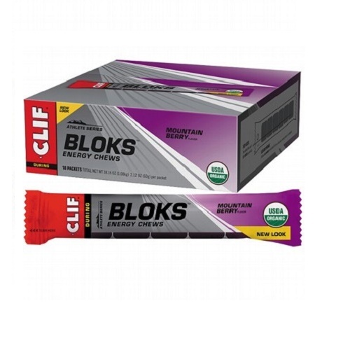 CLIF SHOT BLOKS(bx) Mountain Berry - 18 bars x 60g