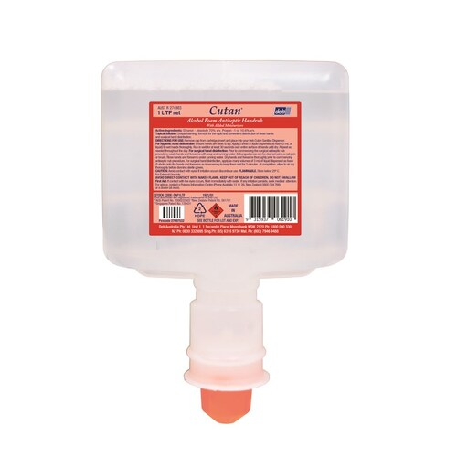 Cutan Alcohol Foam Antiseptic Handrub Touch Free 1L - Ctn/3