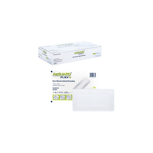 AsGUARD Flex + Non-Woven Sterile Island Dressing 15x10cm - Box/20  ISD003
