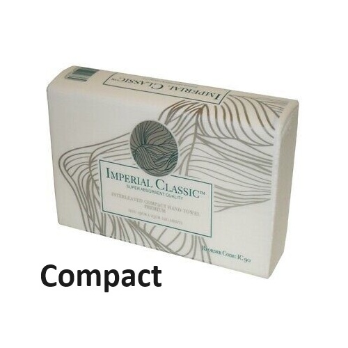 Imperial Classic Luxury Compact TAD Interleaved Hand Towels (CTN 2400 SHEETS)