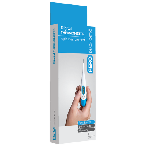 AERODIAGNOSTIC Digital Clinical Thermometer axillary rectal oral