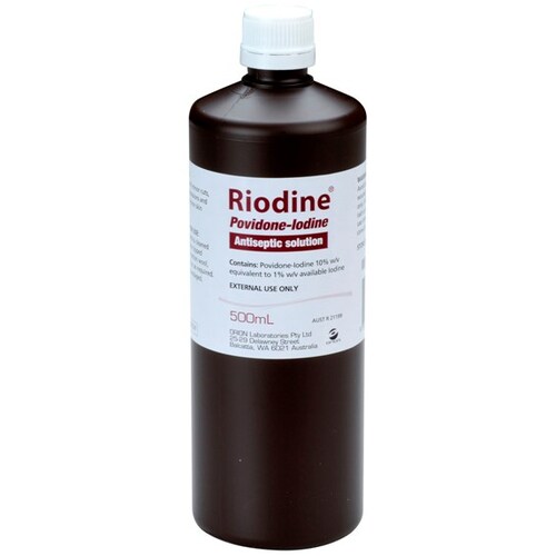 Riodine Povidone-Iodine Antiseptic Solution 10% - 500mL
