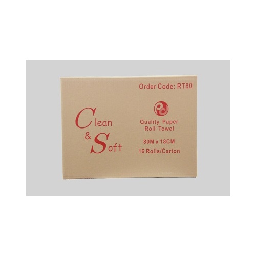 Roll Towel 18 CM X 80 M X 16 Rolls 1 PLY VIRGIN