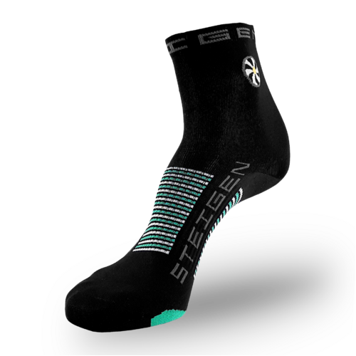 STEIGEN Black Running & Cycling Socks 1/2 Length