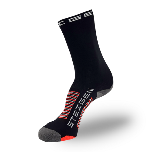 STEIGEN Black Running & Cycling Socks 3/4 Length
