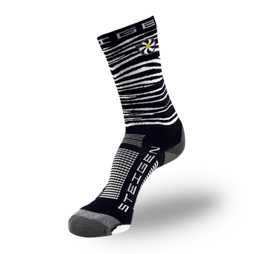 STEIGEN Zebra Running & Cycling Socks 3/4 Length