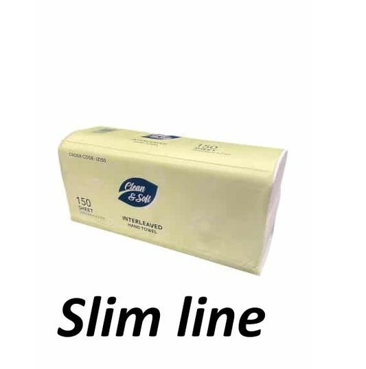 Slimline interleaved Hand Towel 23 X 23 CM 200 SH X 12 PACK (2400)  2PLY IZ150 Z-FOLD